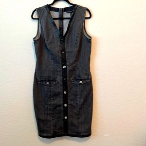 White House Black Market Gray Denim Dress